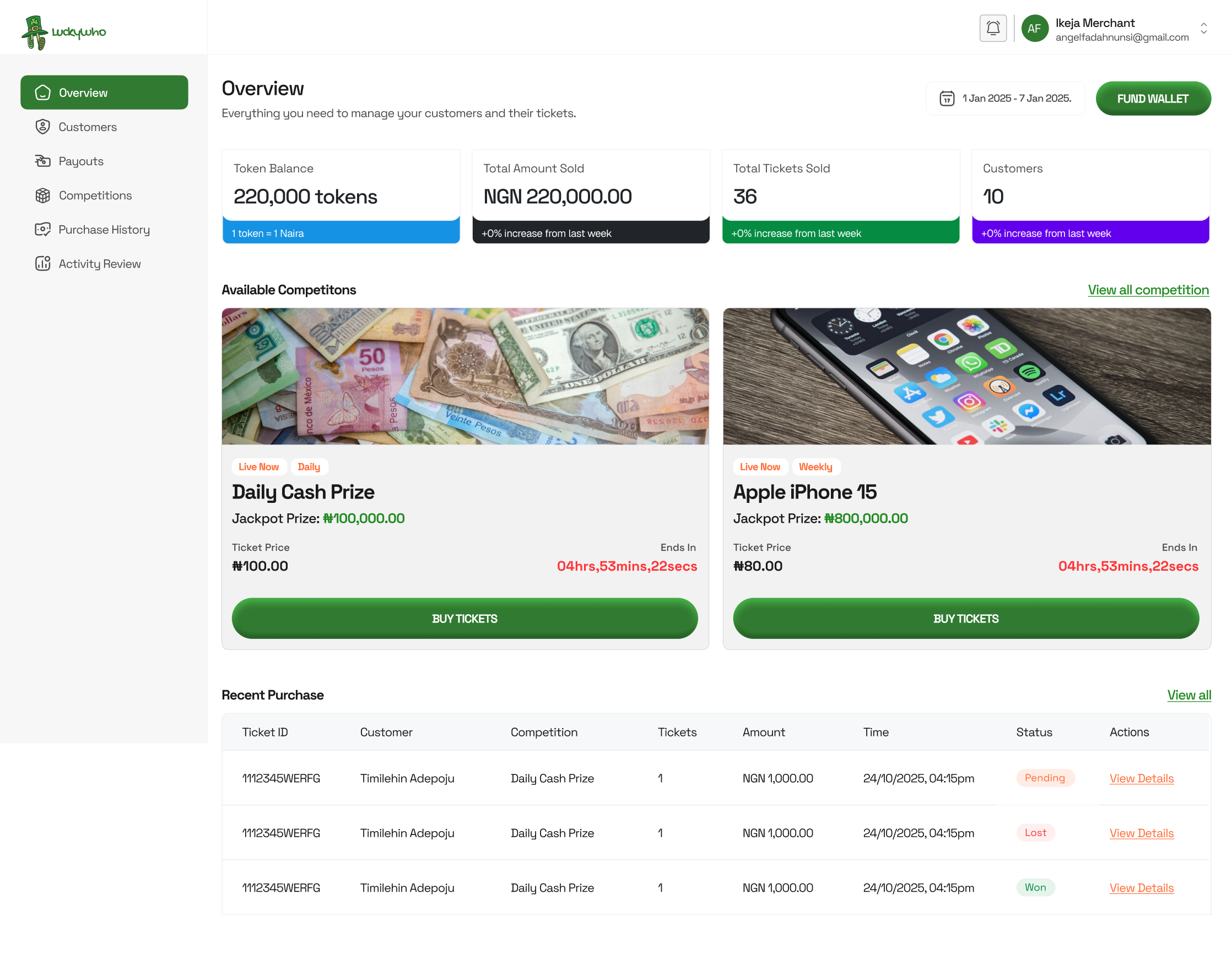 Merchant Dashboard
