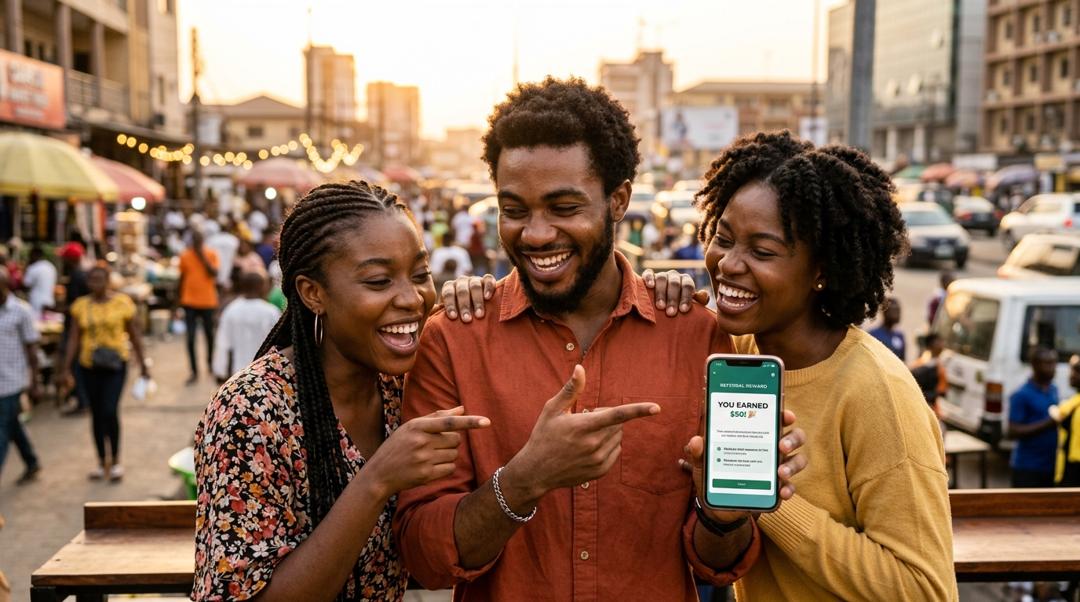 Friends earning referral rewards